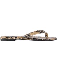 Aeyde - Snake-Effect Leather Flip Flops - Lyst