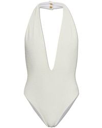 Balmain - Plunge One-Piece Swimsuit - Lyst