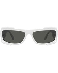 Versace - Eyewear Rectangular Frame Sunglasses - Lyst