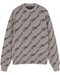 Represent - Long-Sleeved Jacquard Sweater With Round Neck - Lyst