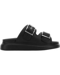 McQueen - Buckle-Detailed Slides - Lyst