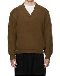 Entire studios - V-Neck Knitted Sweater - Lyst