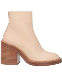 Chloé - Minimalist Leather Ankle Boots - Lyst