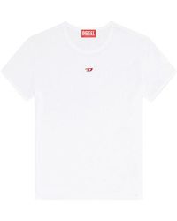 DIESEL - T-Uncutie-Long-D Embroidered D Patch T-Shirt - Lyst