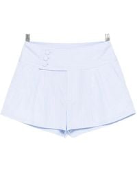 FRAME - Button Striped Shorts - Lyst