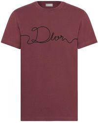 Dior - Homme Ribbon Logo Detailed Crewneck T-Shirt - Lyst