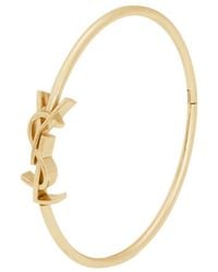 Saint Laurent - Cassandre Hinged Bangle - Lyst