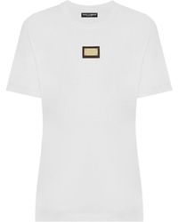 Dolce & Gabbana - Logo Patch Crewneck T-Shirt - Lyst