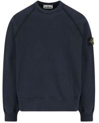 Stone Island - Logo Patch Crewneck Sweatshirt - Lyst