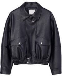 DUNST - Faux Leather Bomber Jacket - Lyst