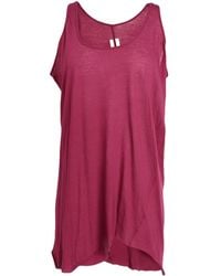 Rick Owens - Solid Color Sleeveless T-Shirt - Lyst