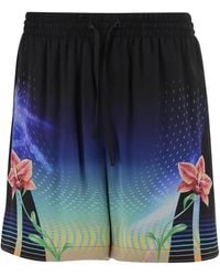 CASABLANCA - Floral-Print Drawstring Shorts - Lyst