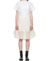 Sacai - Short Sleeve Dress - Lyst