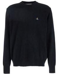 Vivienne Westwood - Orb Embroidered Crewneck Jumper - Lyst