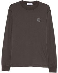 Stone Island - Label-Detail T-Shirt - Lyst
