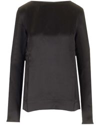 TOTEME - Satin Long-Sleeves Top - Lyst