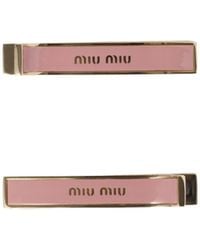 Miu Miu - Enameled Metal Hair Clips - Lyst
