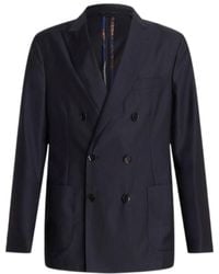 Etro - Pinstriped Double-Breasted Blazer - Lyst