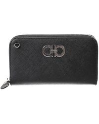 Ferragamo - Logo Details Wallet - Lyst