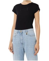 Elisabetta Franchi - Embroidered Jersey T-Shirt - Lyst