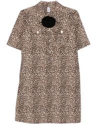 Liu Jo - Leopard-Print Button-Front Dress - Lyst