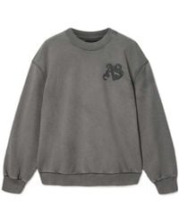 AllSaints - Insignia Crew Neck Cotton Sweatshirt - Lyst