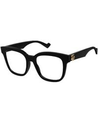 Gucci - Double G Square-Frame Optical Glasses - Lyst