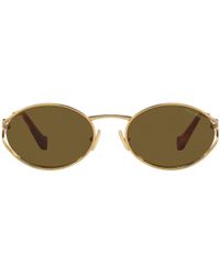 Miu Miu - Logo Sunglasses - Lyst