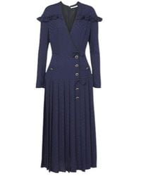 Alessandra Rich - Pleated Silk Jacquard Midi Dress - Lyst