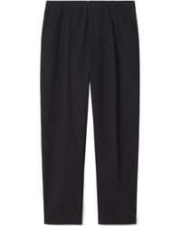 Maison Kitsuné - Pleated Elasticated-Waistband Trousers - Lyst