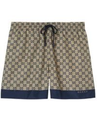 Gucci - Printed Poplin Tech Swim Shorts - Lyst