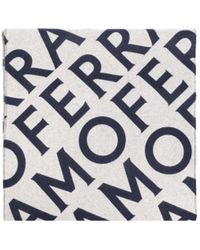Ferragamo - Ferragamo Allover Logo Jacquard Scarf - Lyst