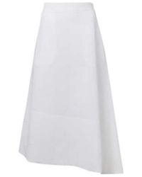 Jil Sander - Asymmetric Linen Midi Skirt - Lyst