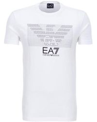 EA7 - Logo Round-Necked T-Shirt - Lyst