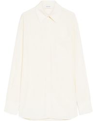 Sportmax - Tonale Curved Hem Button-Up Shirt - Lyst