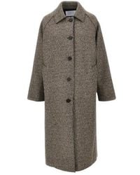Harris Wharf London - Houndstooth-Pattern Single-Breasted Coat - Lyst