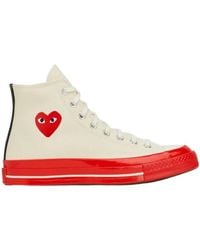 COMME DES GARÇONS PLAY - High-Top Lace-Up Casual Sneakers - Lyst