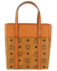 MCM - Aren Logo Detailed Mini Tote Bag - Lyst