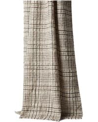 Brunello Cucinelli - Check-Pattern Frayed Scarf - Lyst