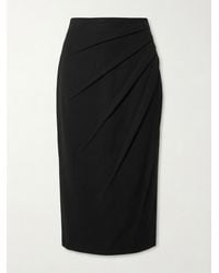 Gucci - Drap Detailed Tailored Midi Skirt - Lyst