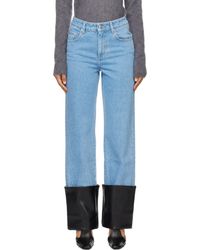 Nanushka - Turn-Up Detailed Straight-Leg Jeans - Lyst