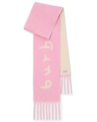Burberry - Reversible Logo Jacquard Fringed Scarf - Lyst