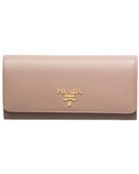 Prada - Logo Continental Wallet - Lyst