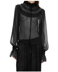 Ann Demeulemeester - Palvi Ruffle-Collar Blouse - Lyst