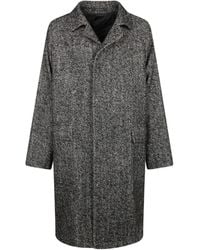 Tagliatore - Herringbone Long-Sleeved Coat - Lyst
