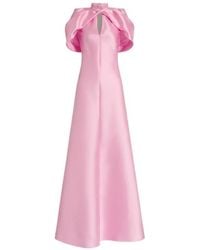 Alberta Ferretti - Maxi Mikado Cut-Out Draped-Sleeve Dress - Lyst