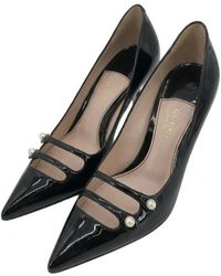 Gucci - Logo Pointed High Heels - Lyst