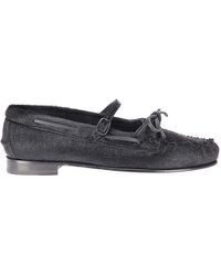 Hereu - Buckled Ankle-Strap Flat Shoes - Lyst