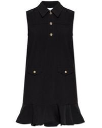 Ganni - Twill Suiting Mini Dress - Lyst
