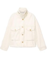 AllSaints - Clay Denim Cropped Jacket - Lyst